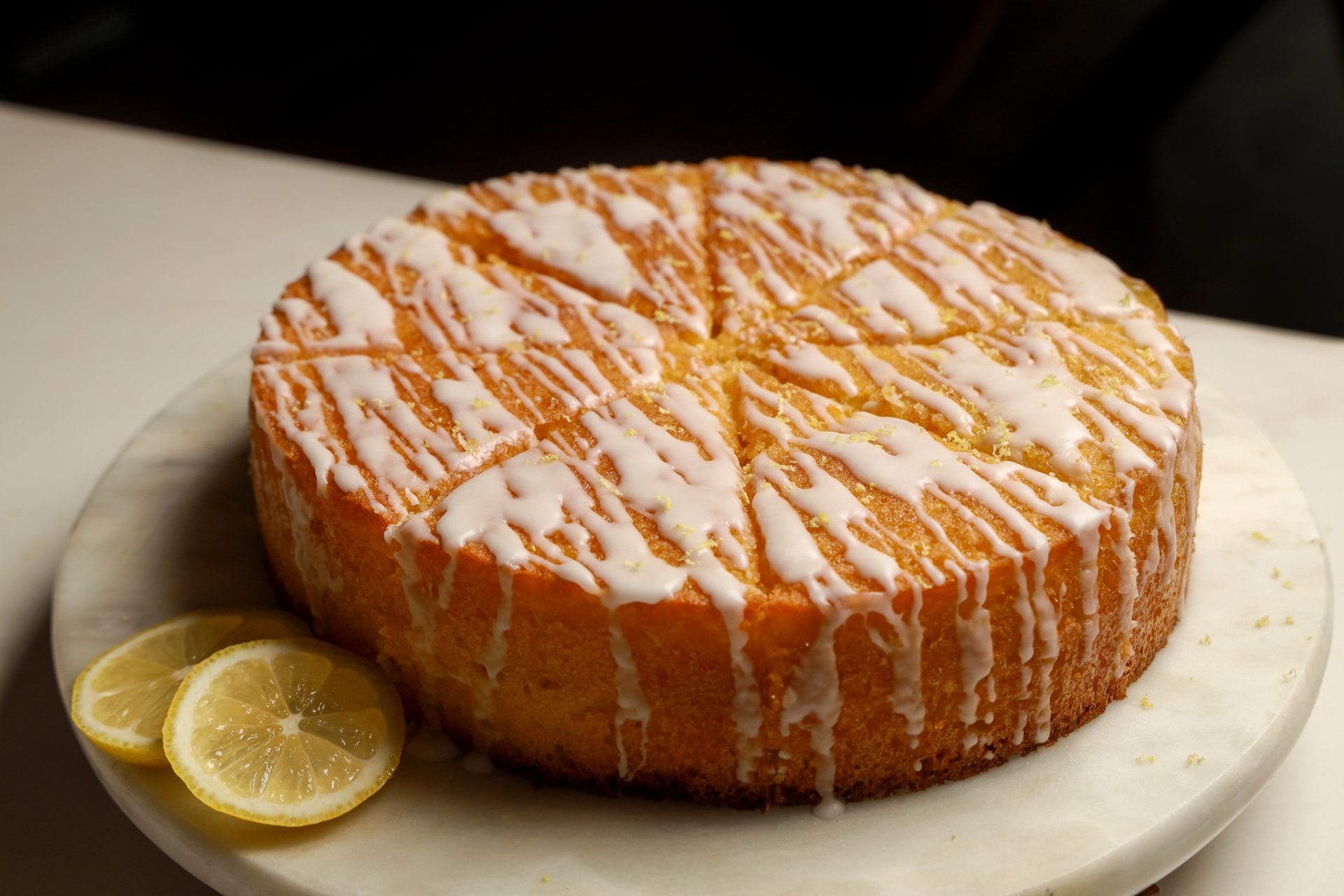 Lemon Cake (GF & Dairy-Free) pastry on a ceramic plate